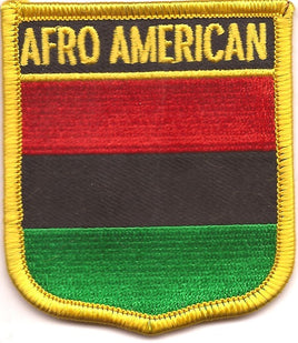 Afro American Flag Patch - Shield