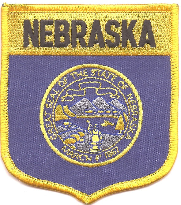 High Quality Low Price Shield Nebraska Flag Embroidered Cloth Sew on ...