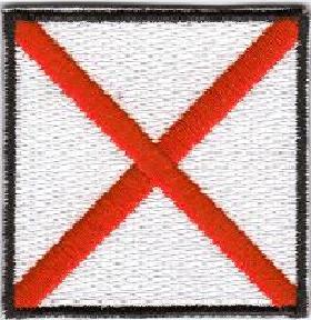 V-Victor | Signal Flag Patch | Embroidered Square Black Border| Flag ...