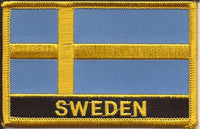 Sweden Flag Patch - Rectangle With Name